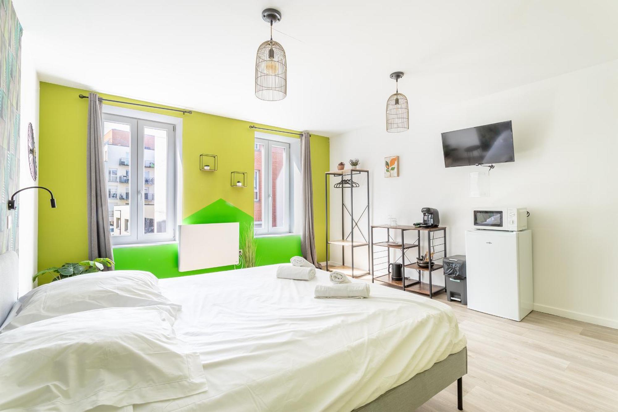 S&K Suite Grande Rue Roubaix - Chambre Spacieuse Et Sdb Privee - Netflix Et Cuisine Екстер'єр фото
